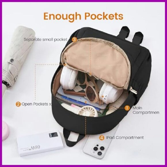 Mini Puffer Backpack - Lightweight Nylon, Anti-Theft Pocket, 12x10x5